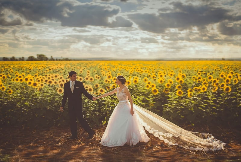 Bride and Groom on Beach